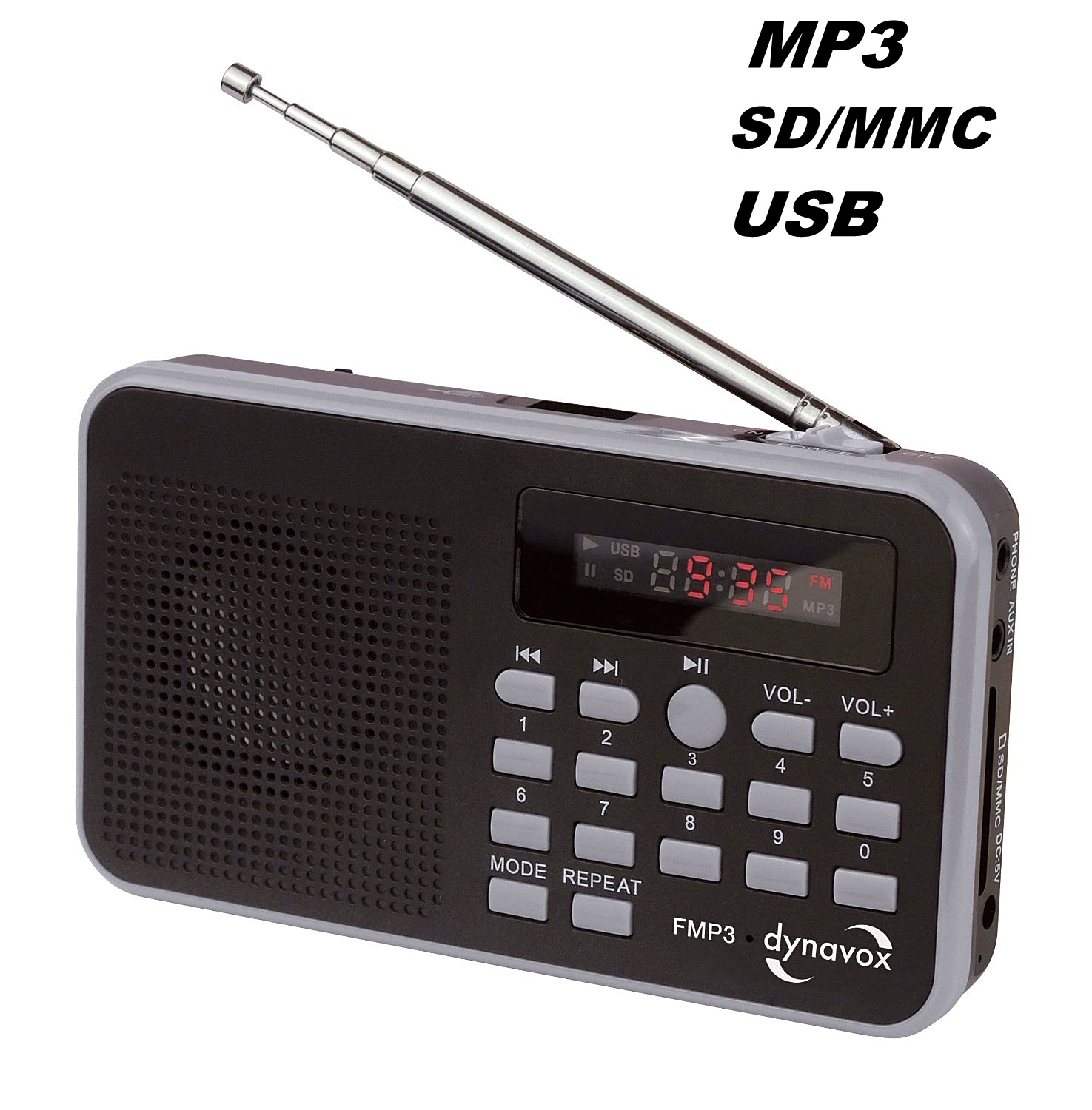 Kleines Radio für unterwegs mit Akku MP3 SD USB & USB